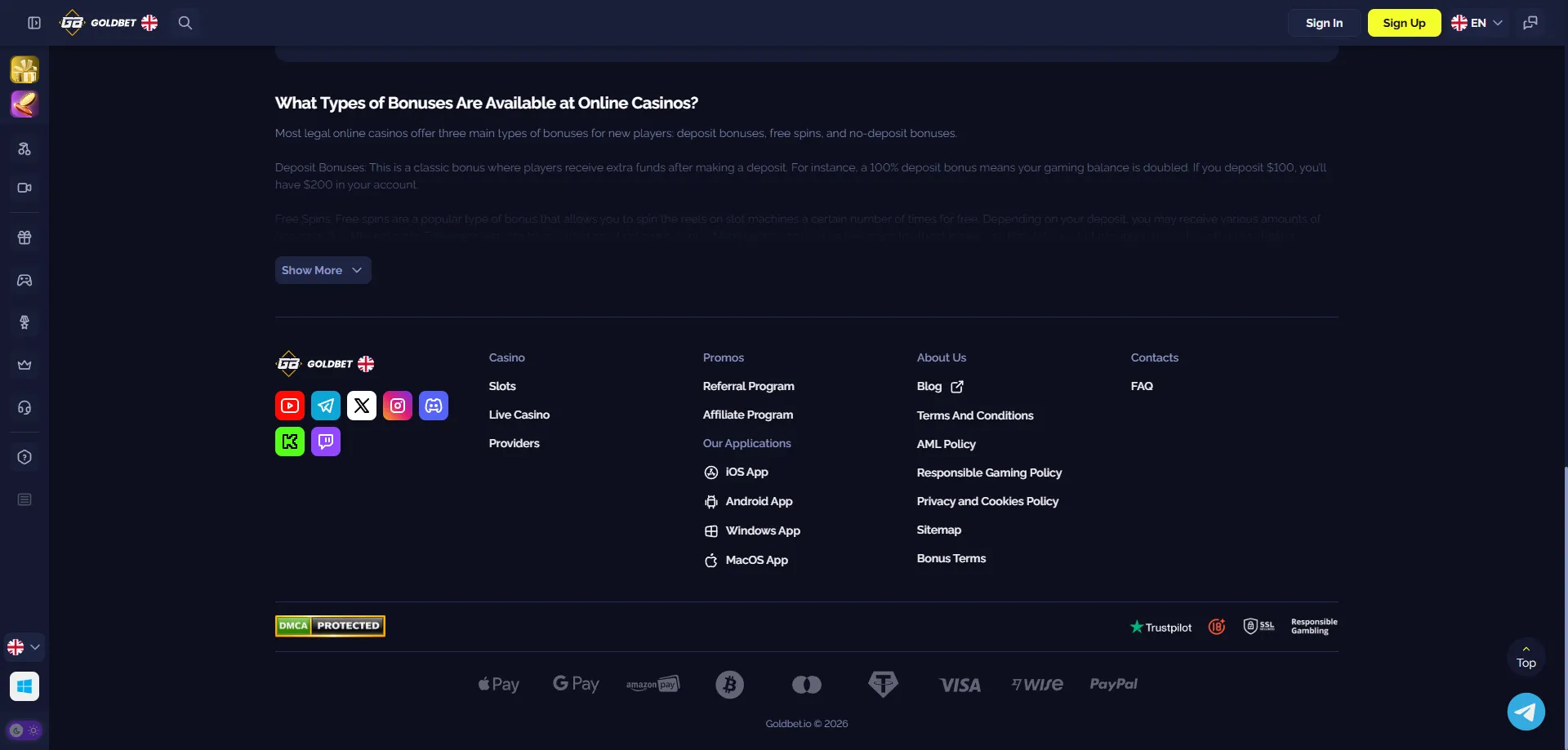 Goldbet Casino deposit and withdrawal methods Bangladesh BDT crypto
